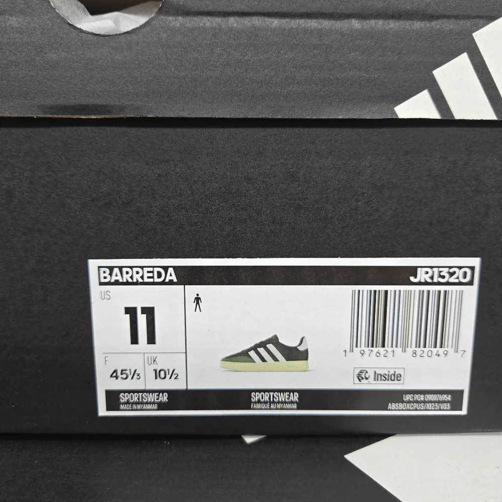 New adidas Barreda Lifestyle Collegiate Green Core White Men's Shoes Size 11